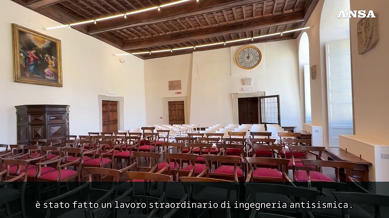 A Norcia torna alla comunita' il Palazzo comunale dopo il sisma del 2016