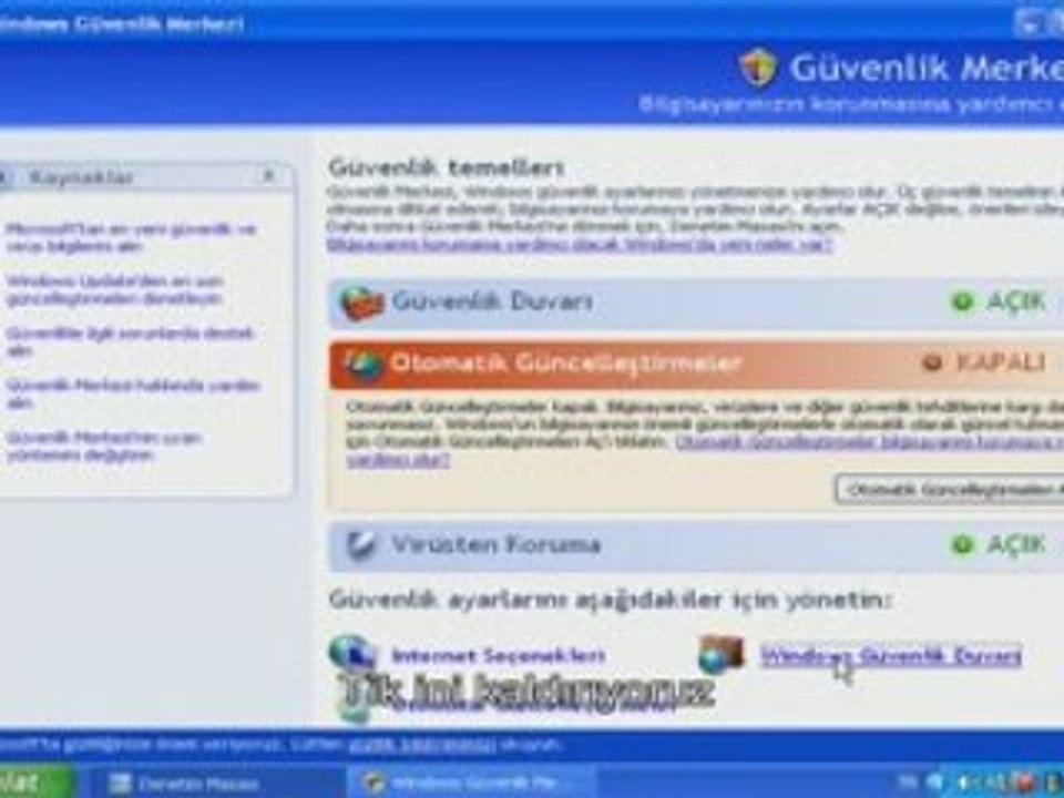 Açık portları kapatma