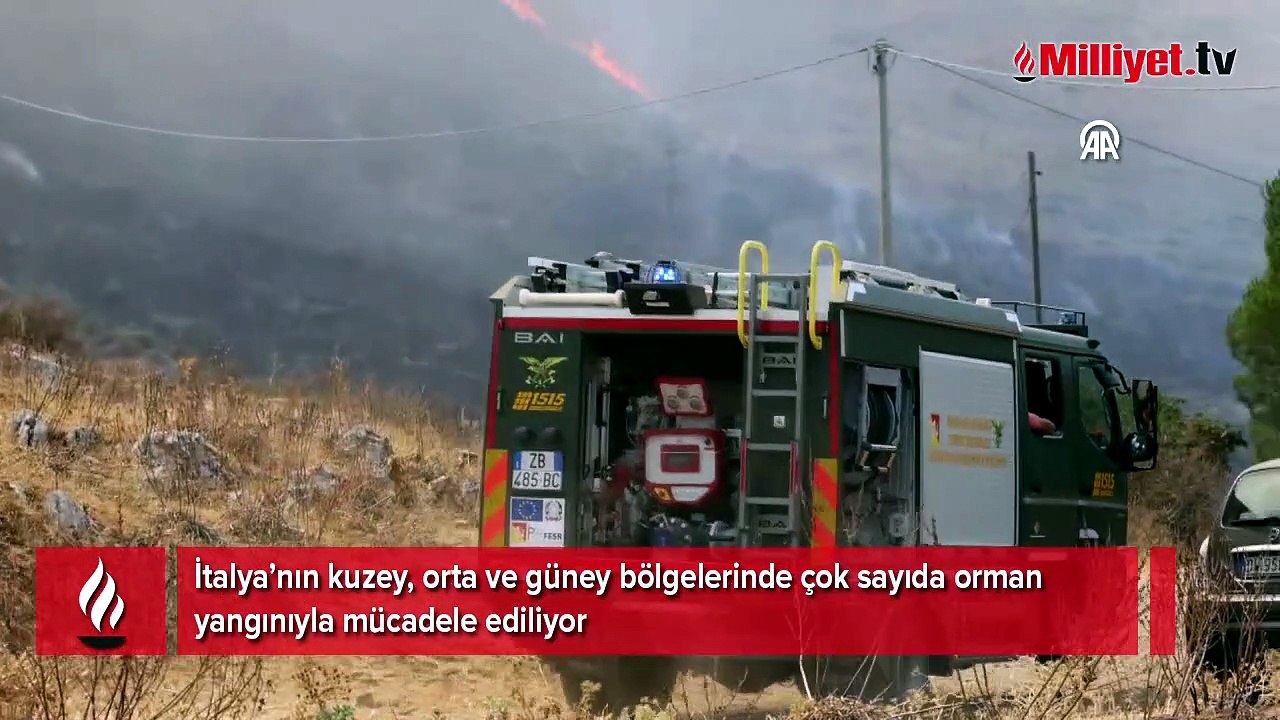 İtalya alevlere teslim! Dağlar ve ormanlar yanıyor