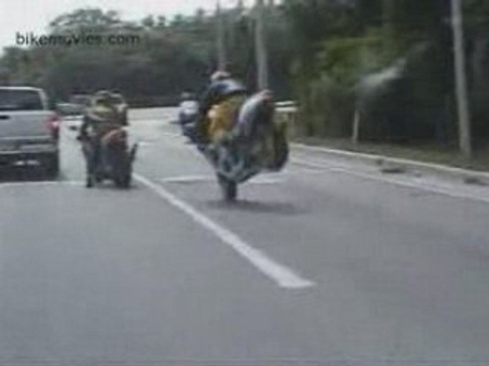 Accident Motos roue avant