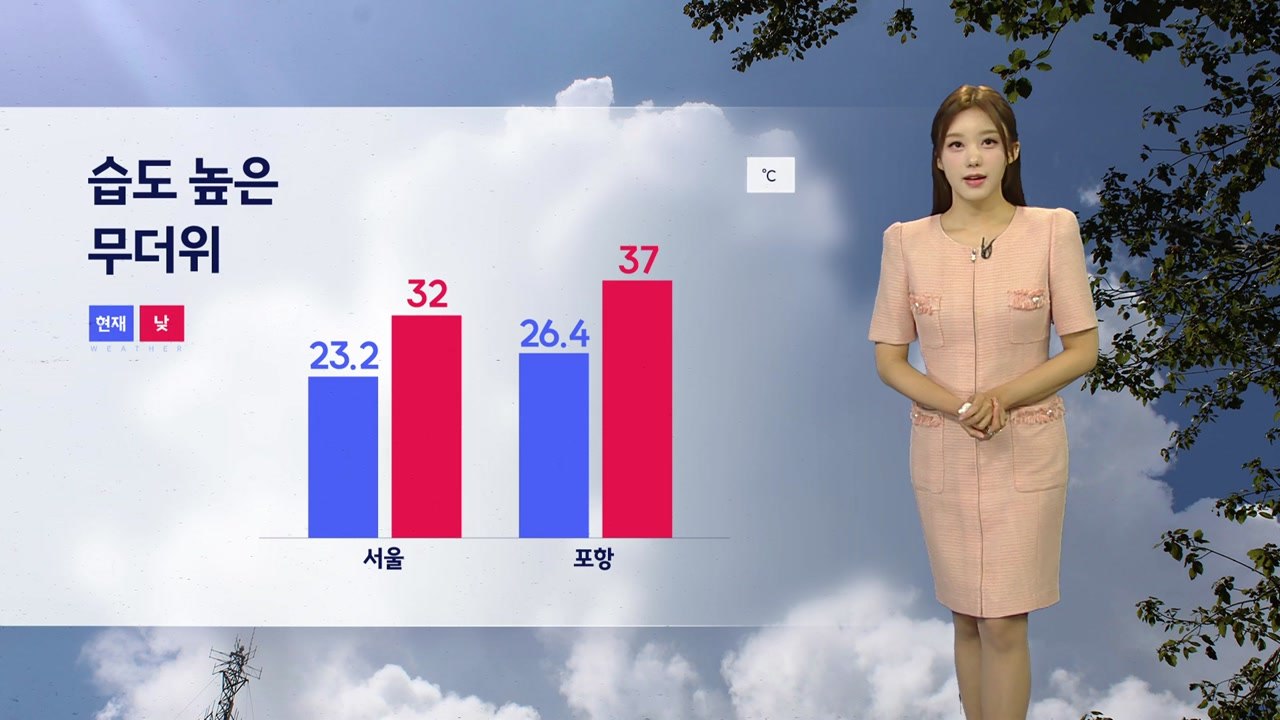 [날씨] 습도 높은 무더위...오늘 충청 이남 곳곳 장맛비 / YTN