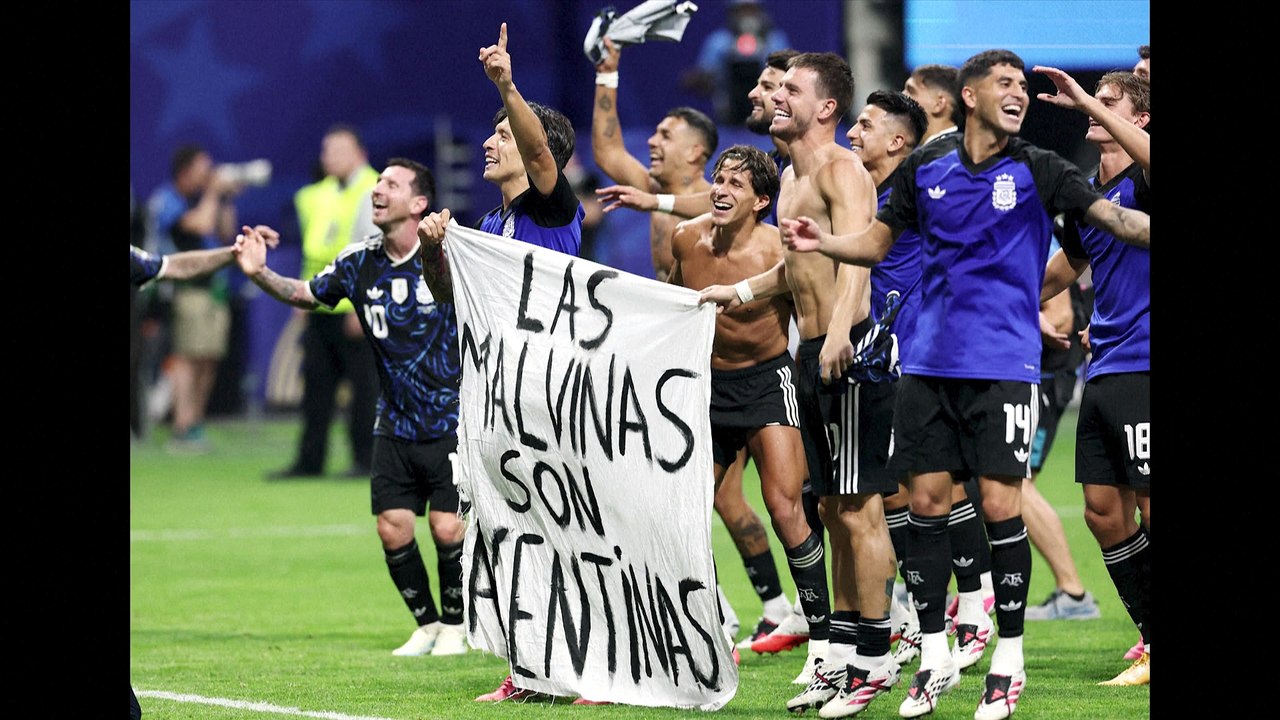 El gesto de los jugadores argentinos en el estadio: "Las Malvinas son argentinas"