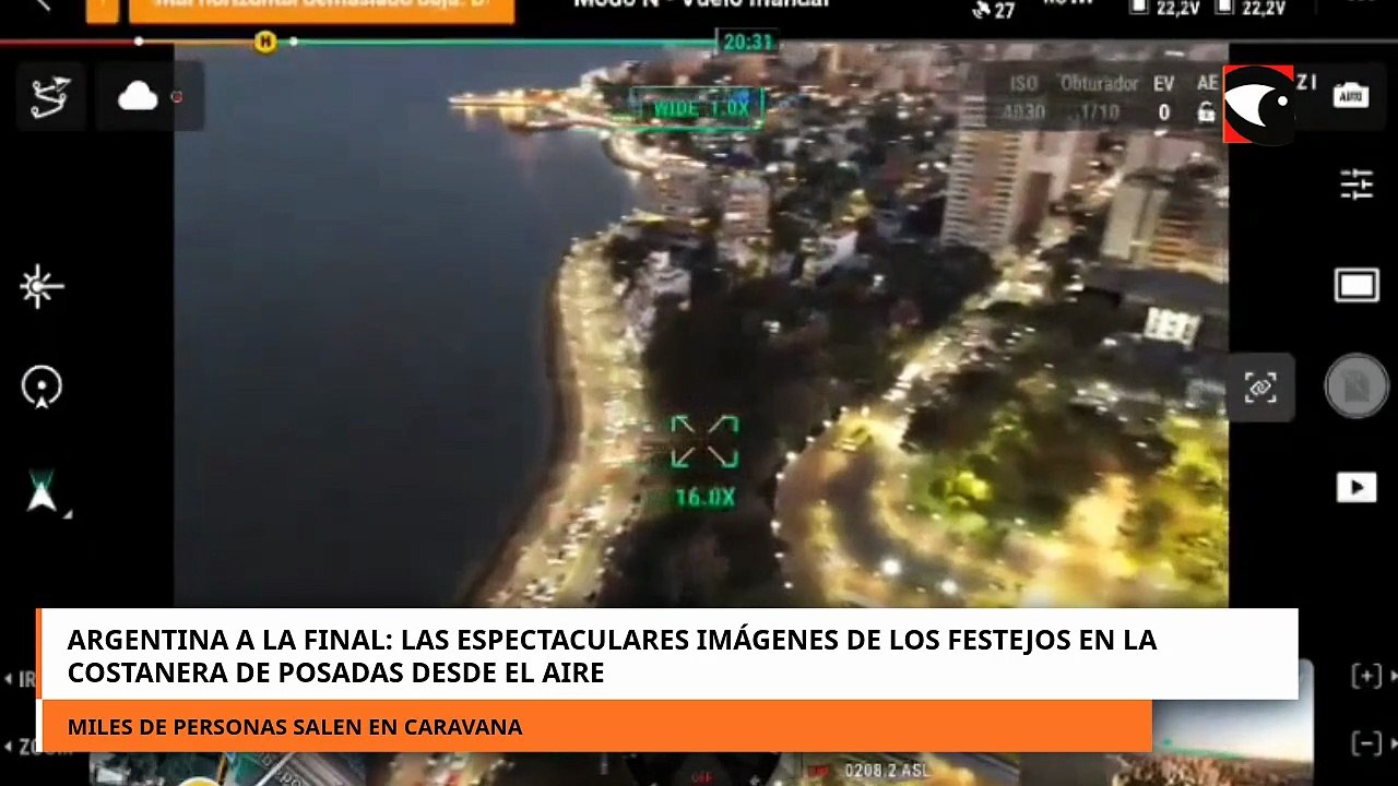 LAS ESPECTACULARES IMÁGENES DE LOS FESTEJOS EN LA COSTANERA DE POSADAS DESDE EL AIRE