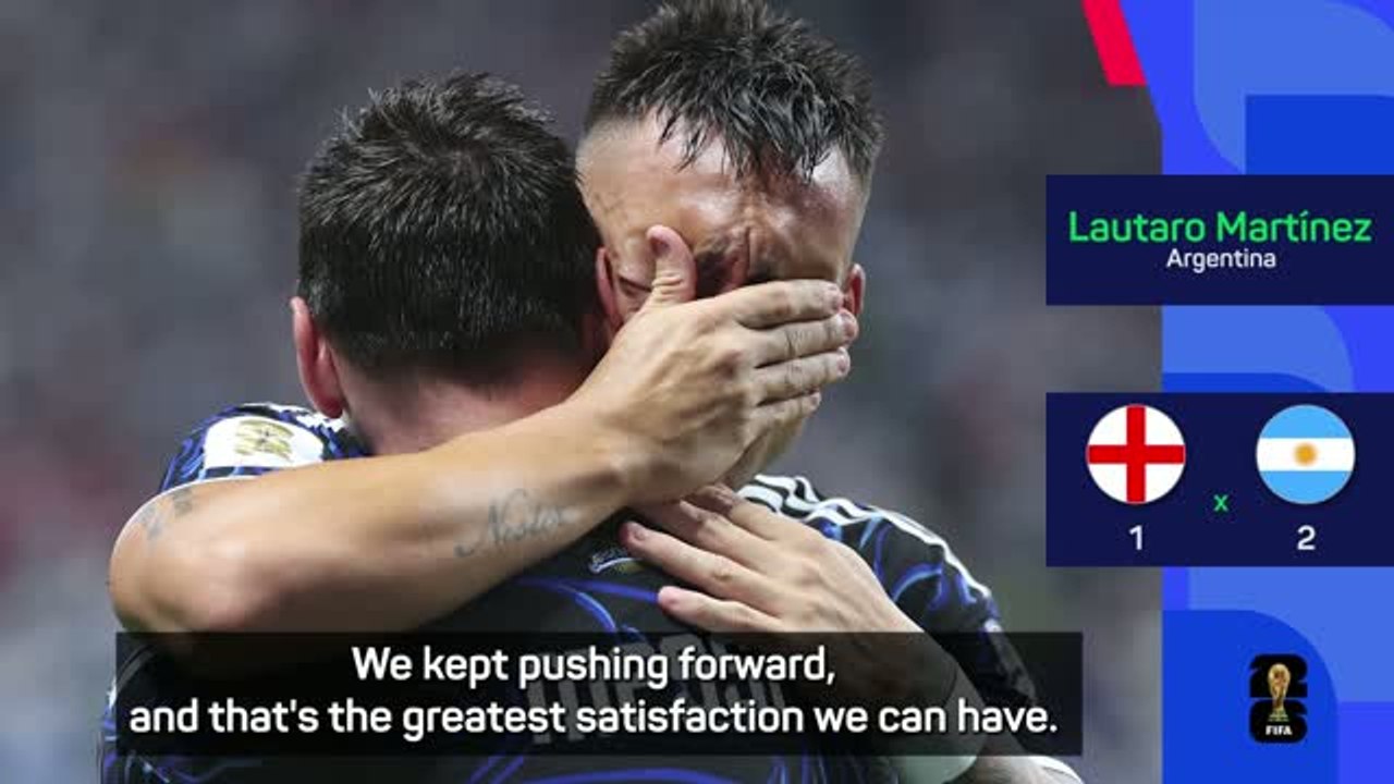 Lautaro Martinez emotional after firing Argentina to World Cup final