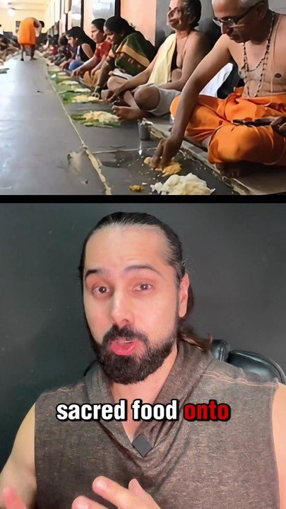 Why Devotees Eat Sacred Food From the Floor at an Indian Temple
