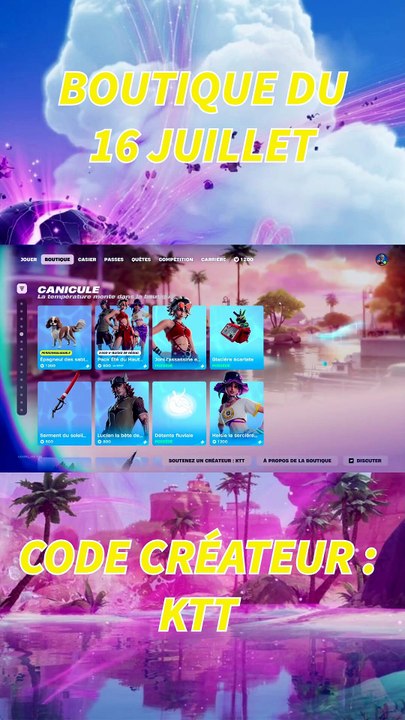 Boutique du 16 Juillet 2026 ! La boutique n'a quasiment pas changer !