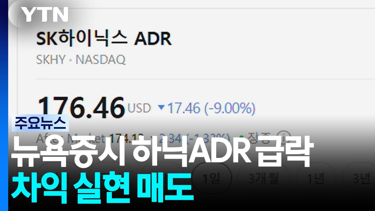 뉴욕 증시 SK하이닉스 ADR 급락...연준 "AI 투자는 일시적 물가 상승 요인"...