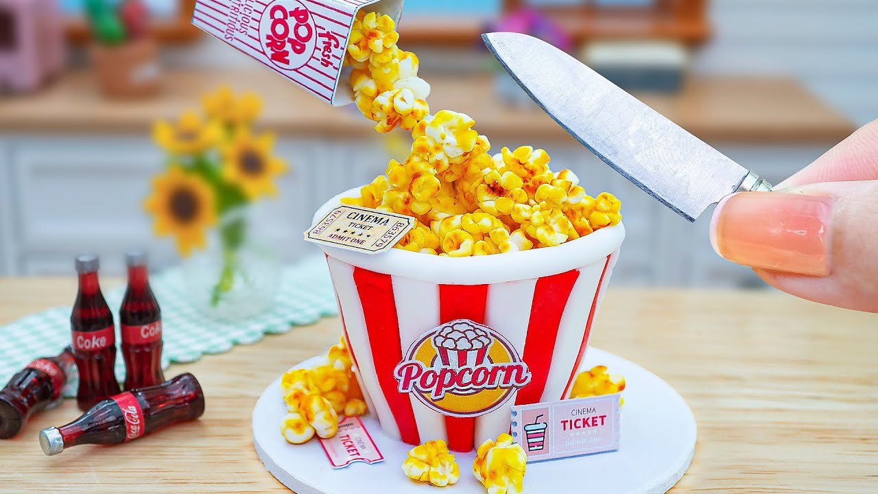 Amazing Idea Making Magic Popcorn Cake 🍿 How To Make Fondant Cake in Miniature Kitchen - Mini Yummy