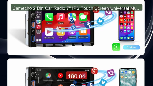 Camecho 2 Din Car Radio 7'' IPS Touch Screen Universal Multim... Amazing Value 2026 | Must Have!