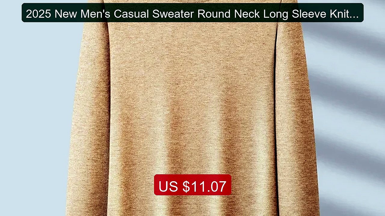 2025 New Men's Casual Sweater Round Neck Long Sleeve Knitted S... -- Best Buy 2026 | Great Quality!