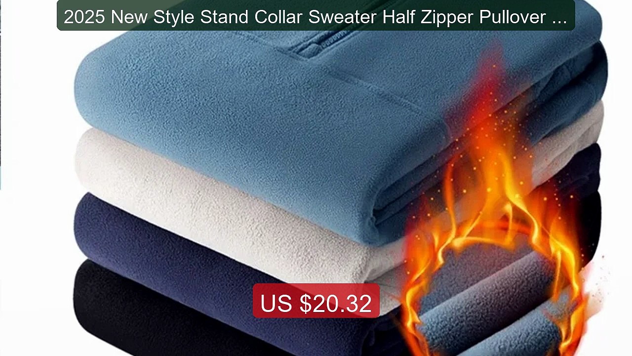 2025 New Style Stand Collar Sweater Half Zipper Pullover Long Slee... -- Best Deal 2026 | Shop Now!