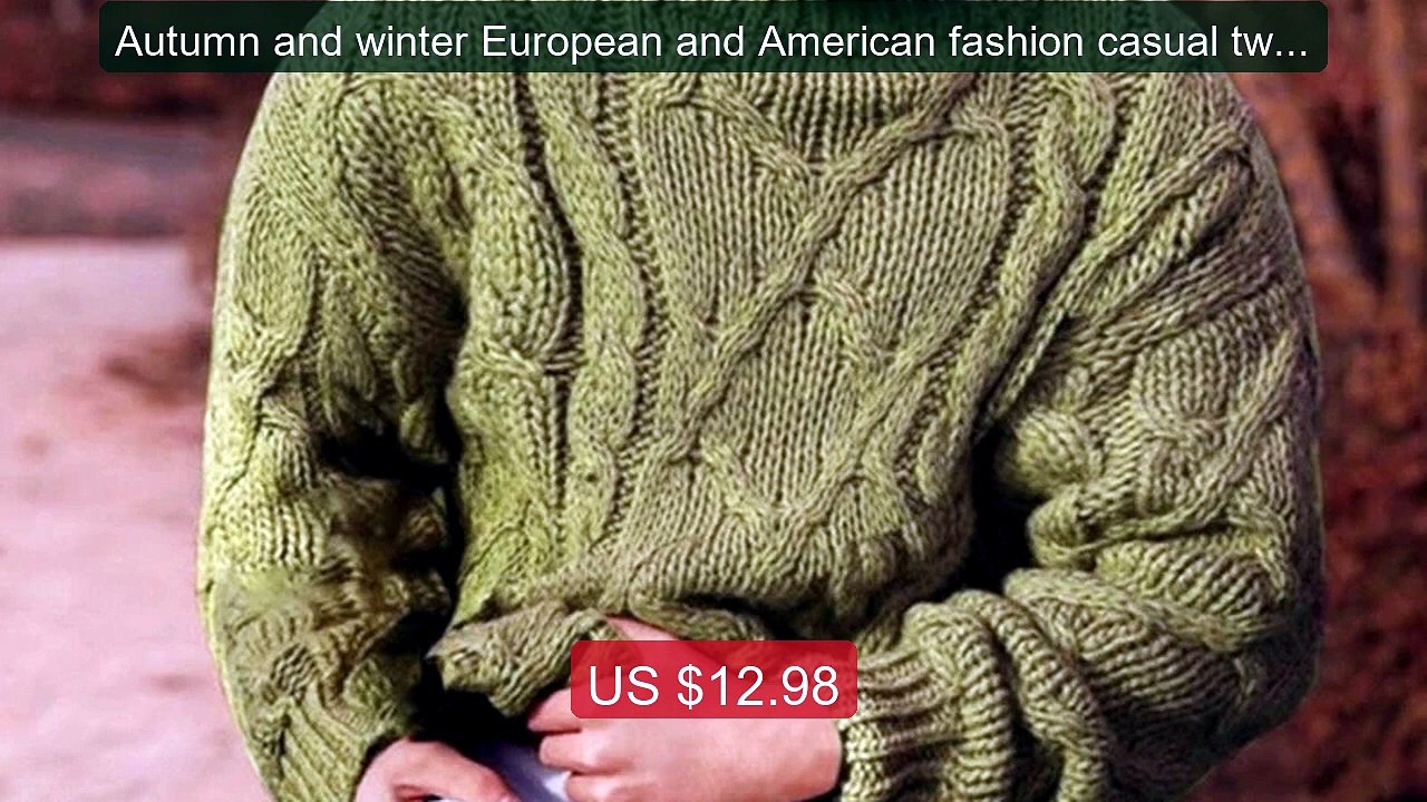 Autumn and winter European and American fashion casual twisted... -- Hot Deal 2026 | Limited Offer!