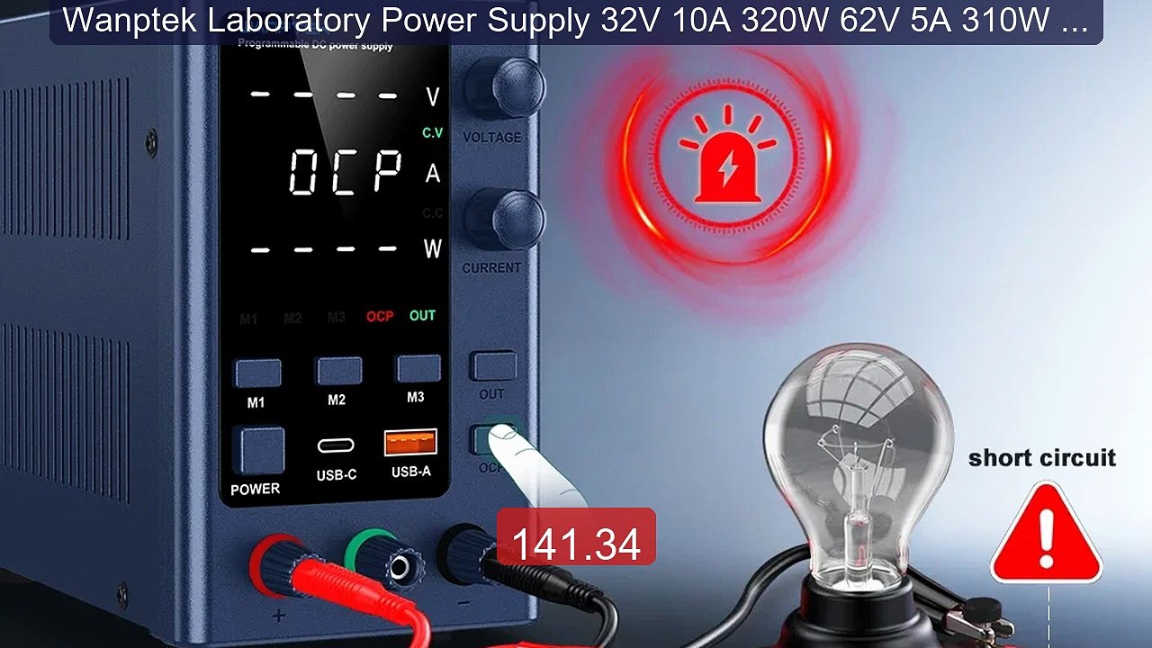 Wanptek Laboratory Power Supply 32V 10A 320W 62V 5A 310W 120V ... -- Best Buy 2026 | Great Quality!