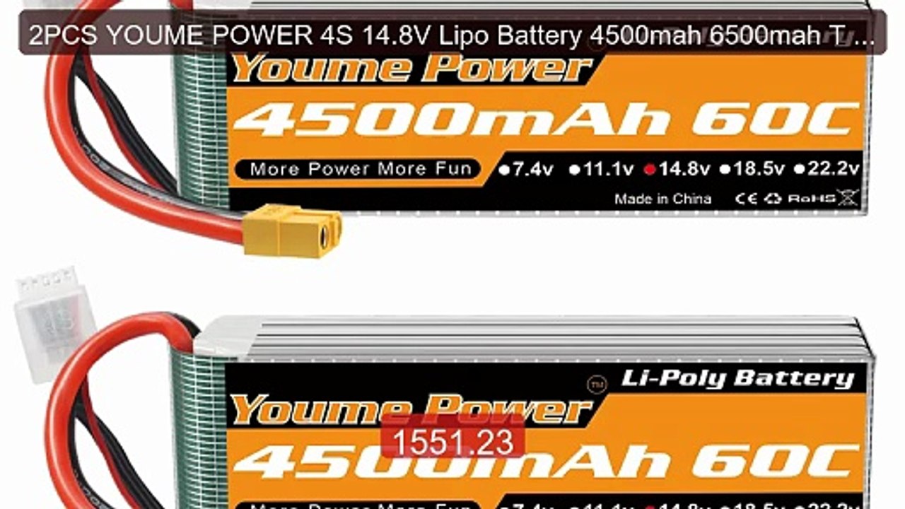 2PCS YOUME POWER 4S 14.8V Lipo Battery 4500mah 6500mah T RC Airpla... -- Best Deal 2026 | Shop Now!