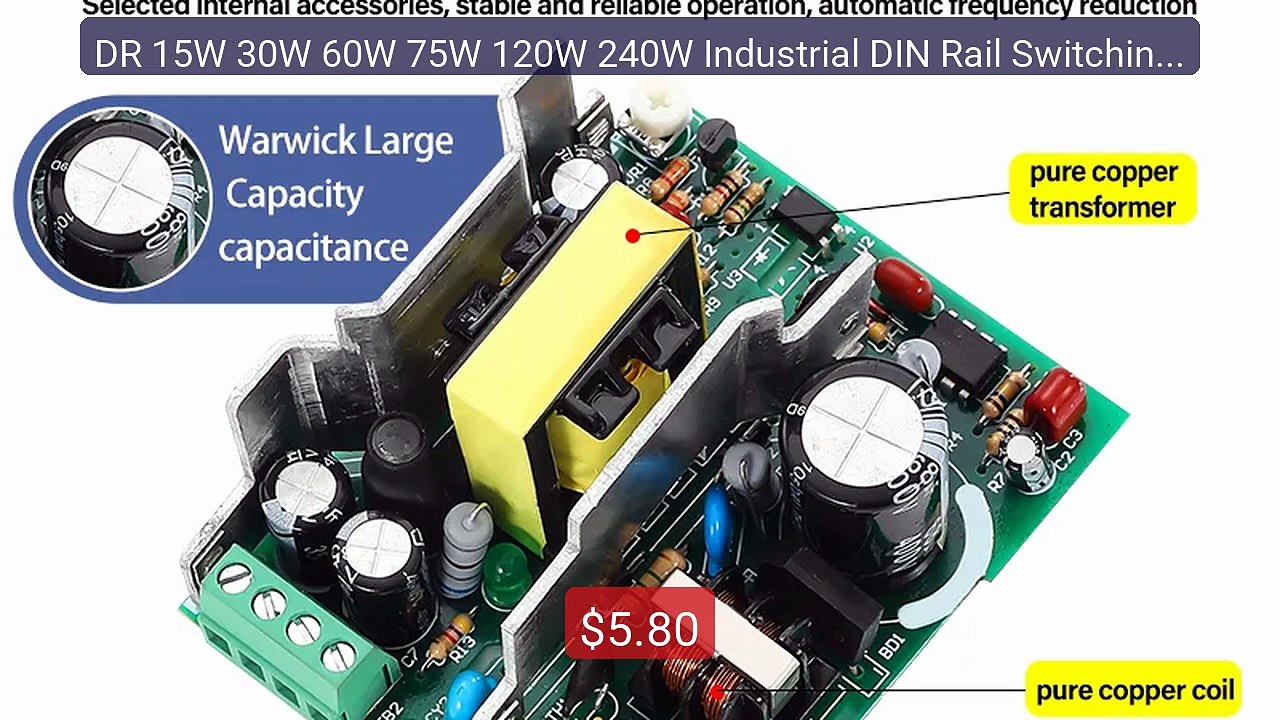 DR 15W 30W 60W 75W 120W 240W Industrial DIN Rail Switching Power Su... -- Top Rated 2026 | Buy Now!