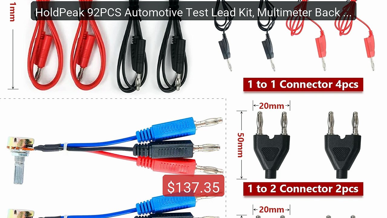 HoldPeak 92PCS Automotive Test Lead Kit, Multimeter Back Probe Set... -- Best Deal 2026 | Shop Now!