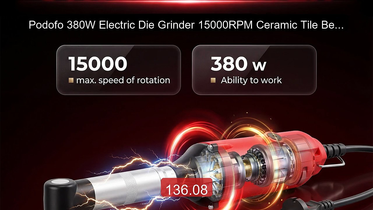 Podofo 380W Electric Die Grinder 15000RPM Ceramic Tile Beauty... -- Amazing Value 2026 | Must Have!