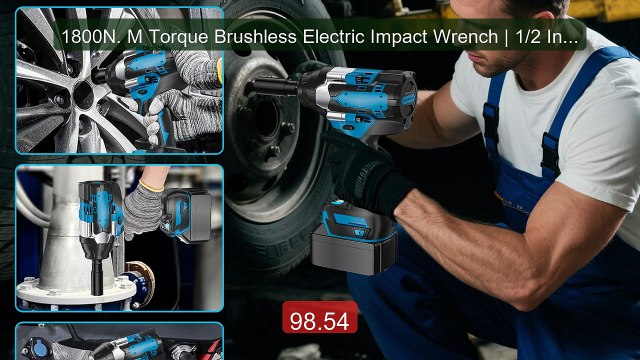 1800N. M Torque Brushless Electric Impact Wrench | 1/2 Inch Li... Hot Deal 2026 | Limited Offer!