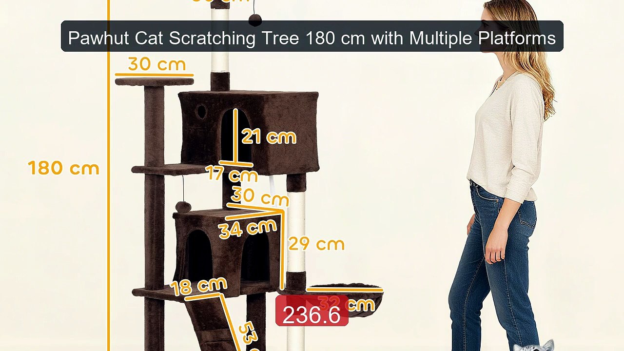 Pawhut Cat Scratching Tree 180 cm with Multiple Platforms -- Best Deal 2026 | Shop Now!