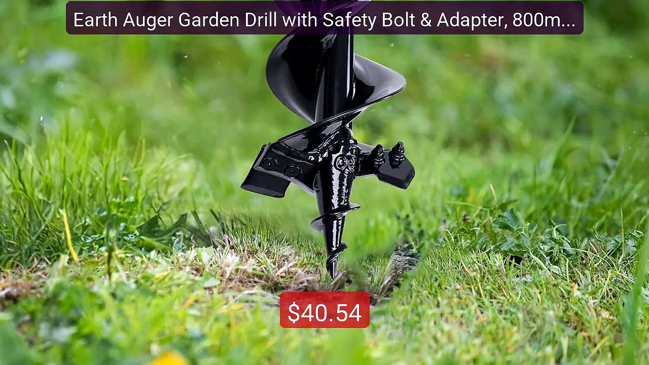 Earth Auger Garden Drill with Safety Bolt & Adapter, 800mm Earth Dr... -- Top Rated 2026 | Buy Now!