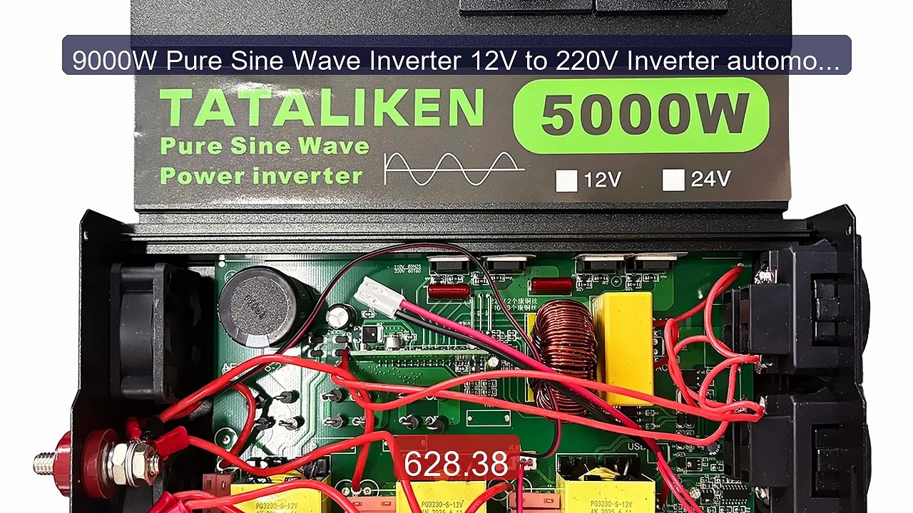 9000W Pure Sine Wave Inverter 12V to 220V Inver...