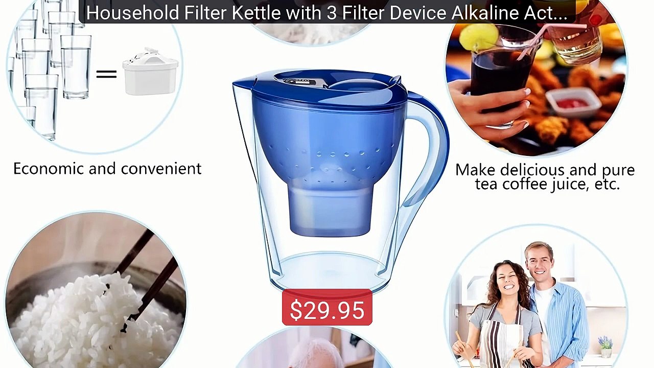 Household Filter Kettle with 3 Filter Device Alkaline Activ... -- Top Pick 2026 | Unbeatable Price!