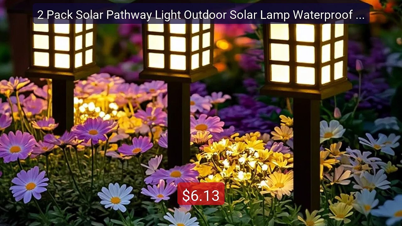 2 Pack Solar Pathway Light Outdoor Solar Lamp Waterproof Landscape ... -- Top Rated 2026 | Buy Now!