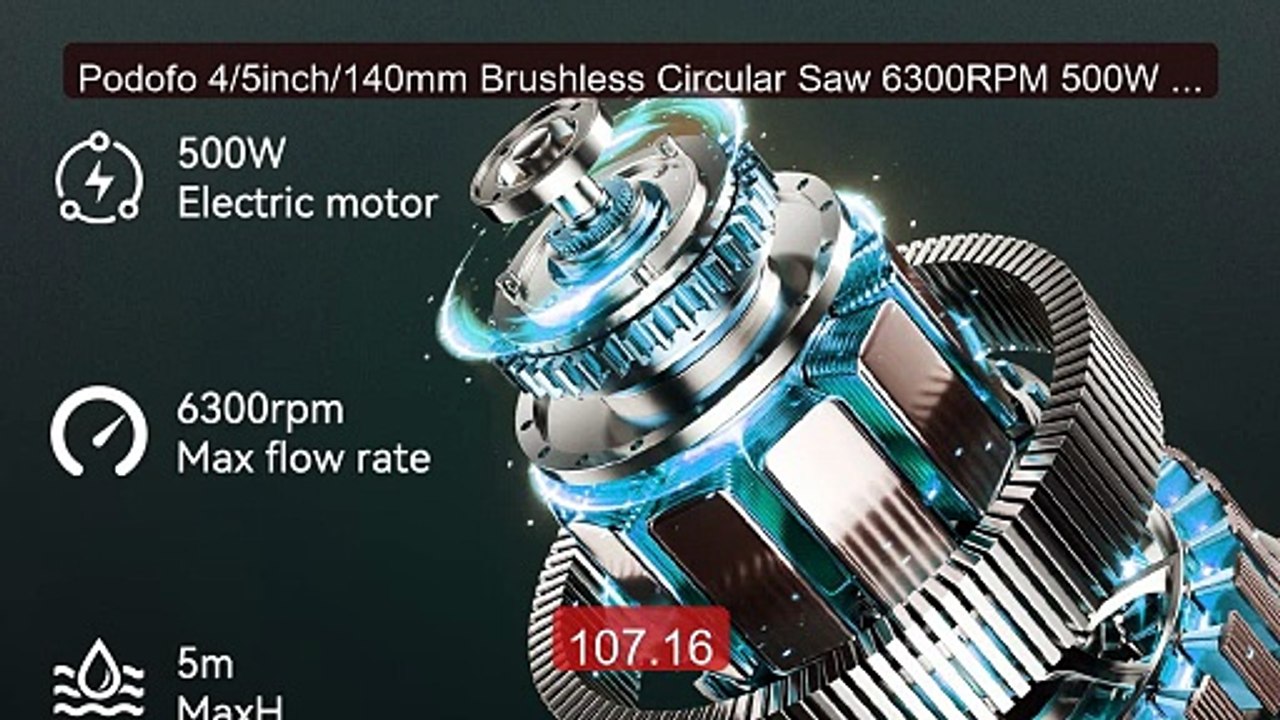 Podofo 4/5inch/140mm Brushless Circular Saw 6300RPM 500W Elect... -- Hot Deal 2026 | Limited Offer!