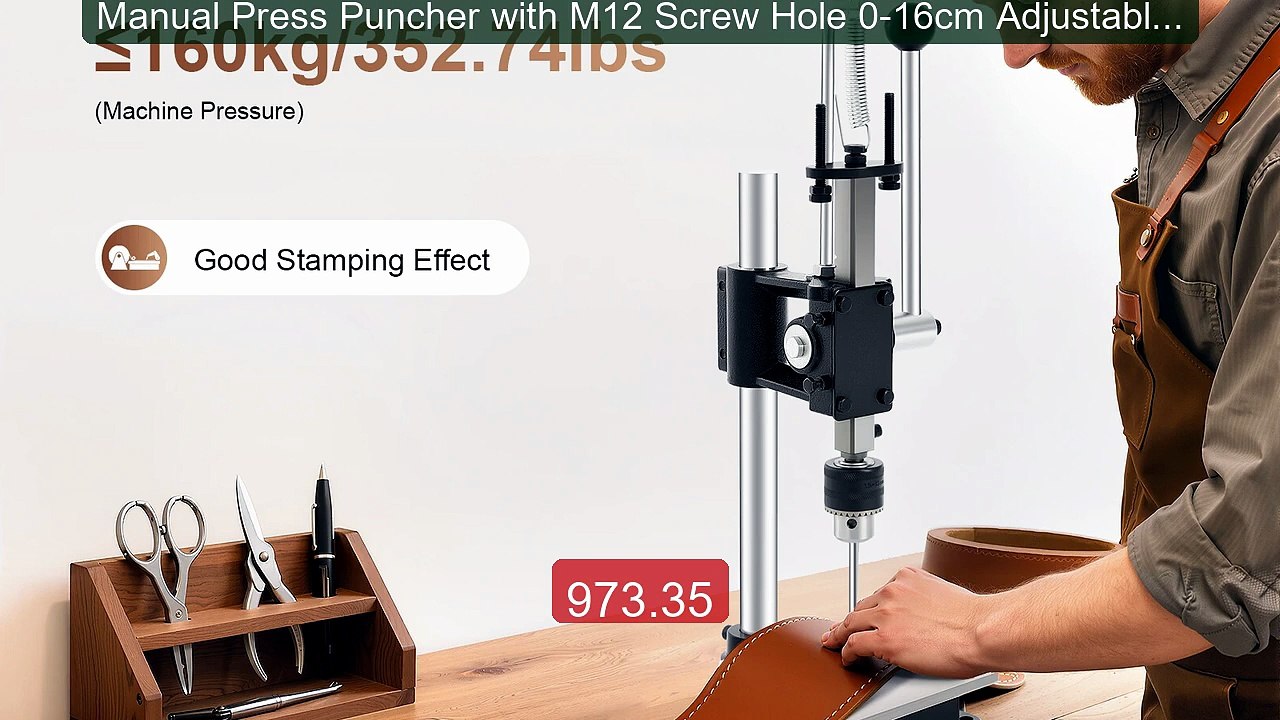 Manual Press Puncher with M12 Screw Hole 0-16cm Adjustable with 1.... -- Best Deal 2026 | Shop Now!
