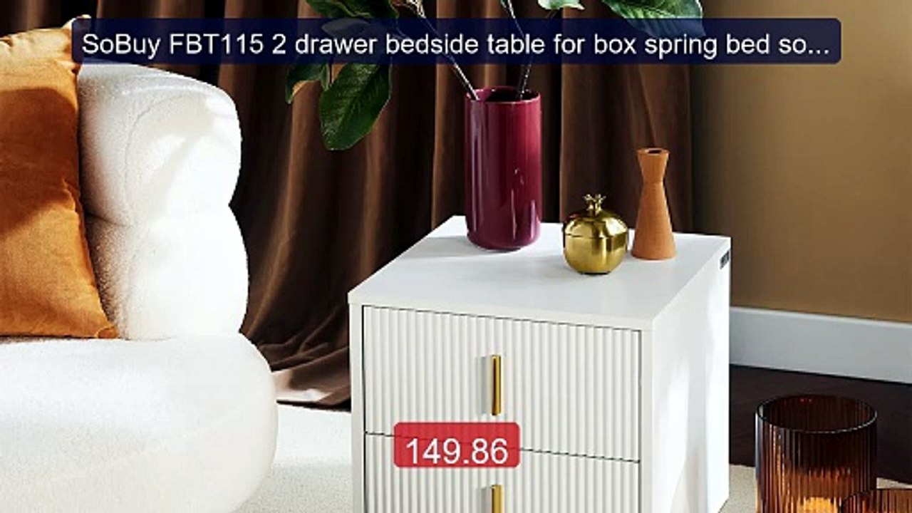 SoBuy FBT115 2 drawer bedside table for box spring bed sofa t... -- Amazing Value 2026 | Must Have!