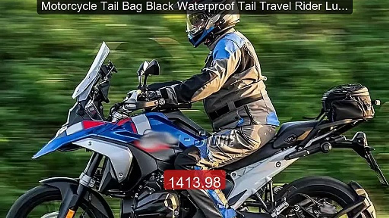 Motorcycle Tail Bag Black Waterproof Tail Travel Rider Luggage... -- Best Buy 2026 | Great Quality!