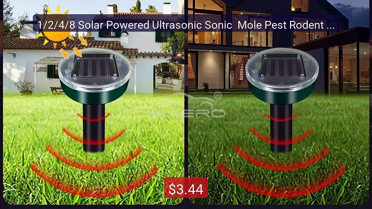 1/2/4/8 Solar Powered Ultrasonic Sonic  Mole Pest Rodent Repeller ... -- Best Deal 2026 | Shop Now!