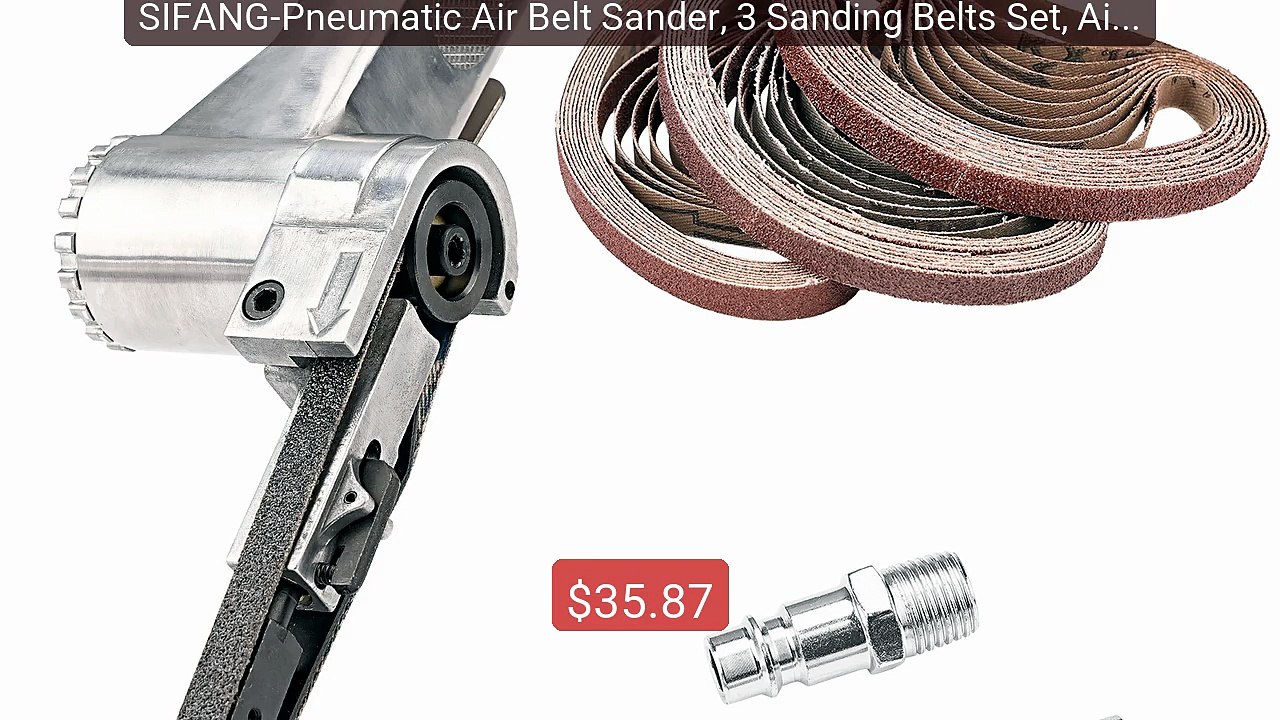 SIFANG-Pneumatic Air Belt Sander, 3 Sanding Belts Set, Air ... -- Top Pick 2026 | Unbeatable Price!