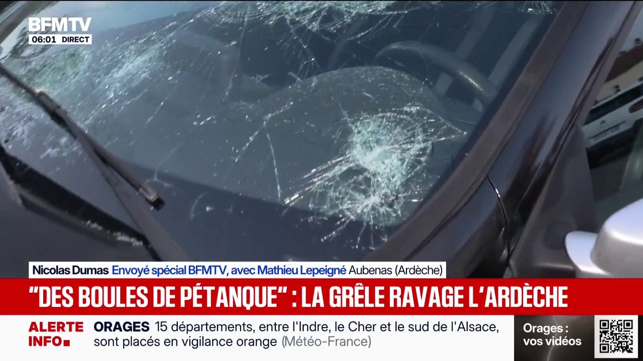 Après la canicule, la grêle s'est abattue sur l'Ardèche accompagnée de grêlons gros de sept centimètres