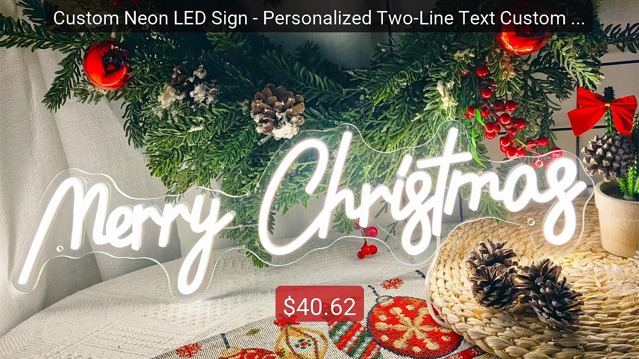 Custom Neon LED Sign - Personalized Two-Line Text Custom Name ... -- Hot Deal 2026 | Limited Offer!