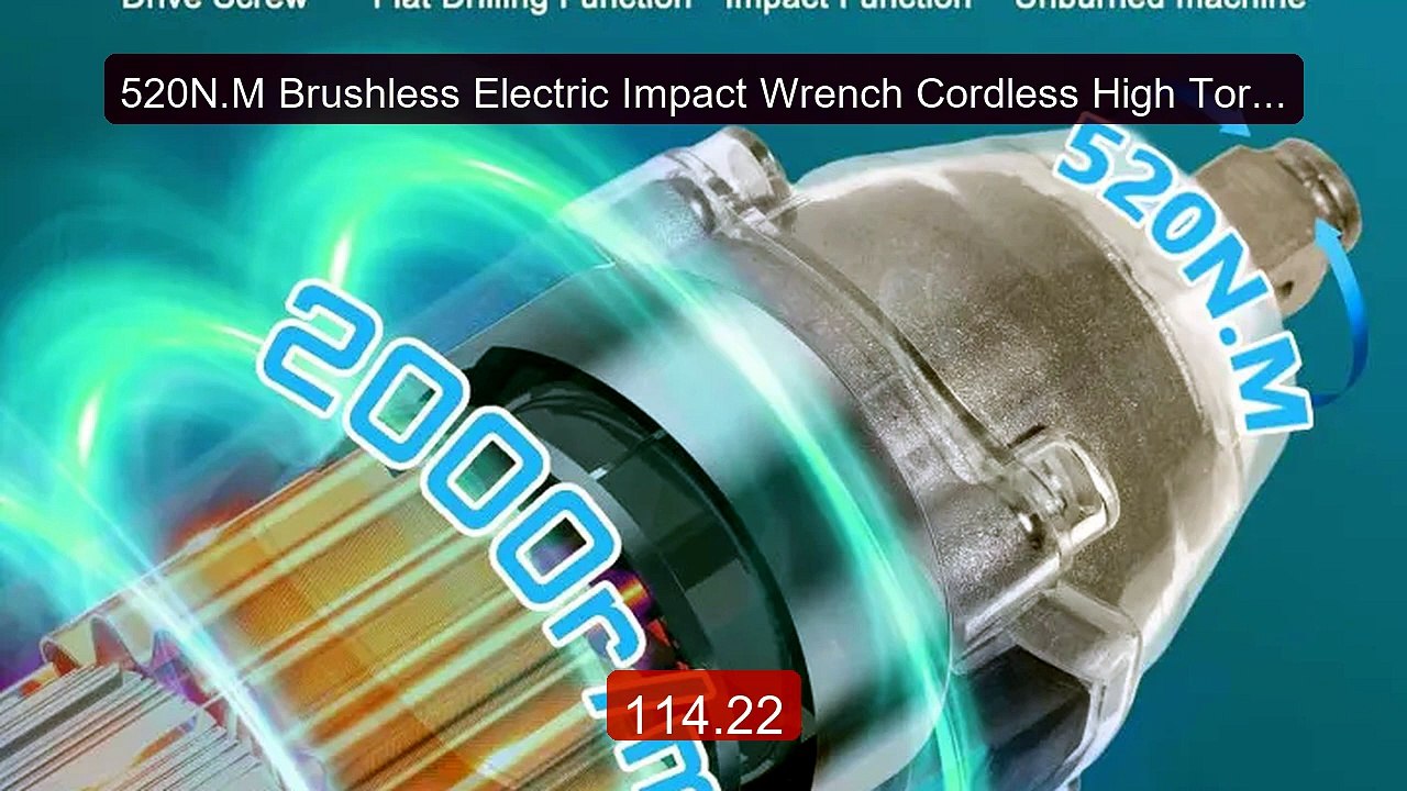 520N.M Brushless Electric Impact Wrench Cordless High Torque ... -- Amazing Value 2026 | Must Have!