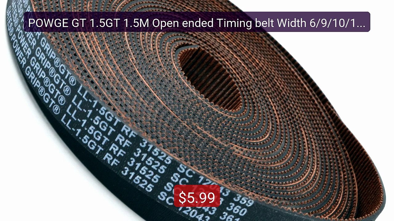 POWGE GT 1.5GT 1.5M Open ended Timing belt Width 6/9/10/12mm RF EPD... -- Top Rated 2026 | Buy Now!