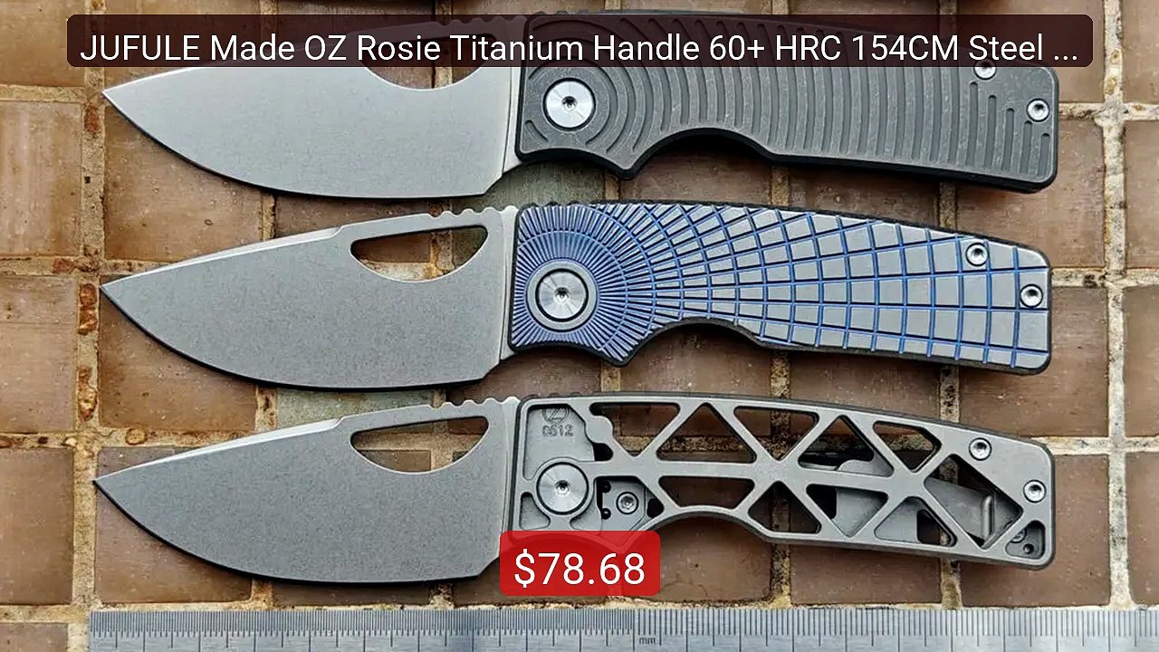 JUFULE Made OZ Rosie Titanium Handle 60+ HRC 154CM Steel Ceramic Be... -- Top Rated 2026 | Buy Now!