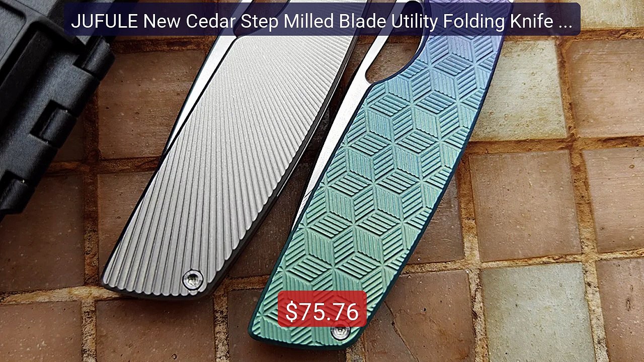 JUFULE New Cedar Step Milled Blade Utility Folding Knife Titan... -- Hot Deal 2026 | Limited Offer!