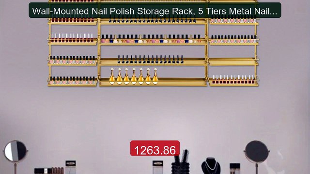 Wall-Mounted Nail Polish Storage Rack, 5 Tiers Metal Nail Hold... Hot Deal 2026 | Limited Offer!