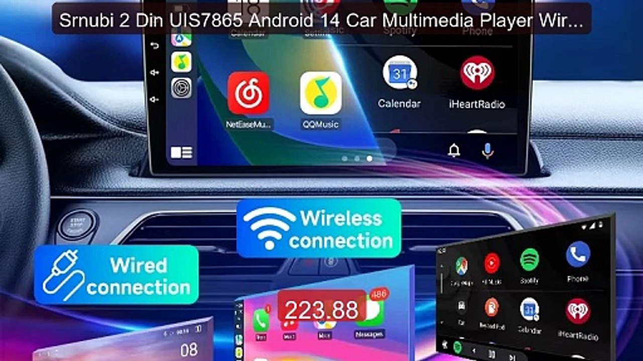 Srnubi 2 Din UIS7865 Android 14 Car Multimedia Player Wirel... -- Top Pick 2026 | Unbeatable Price!