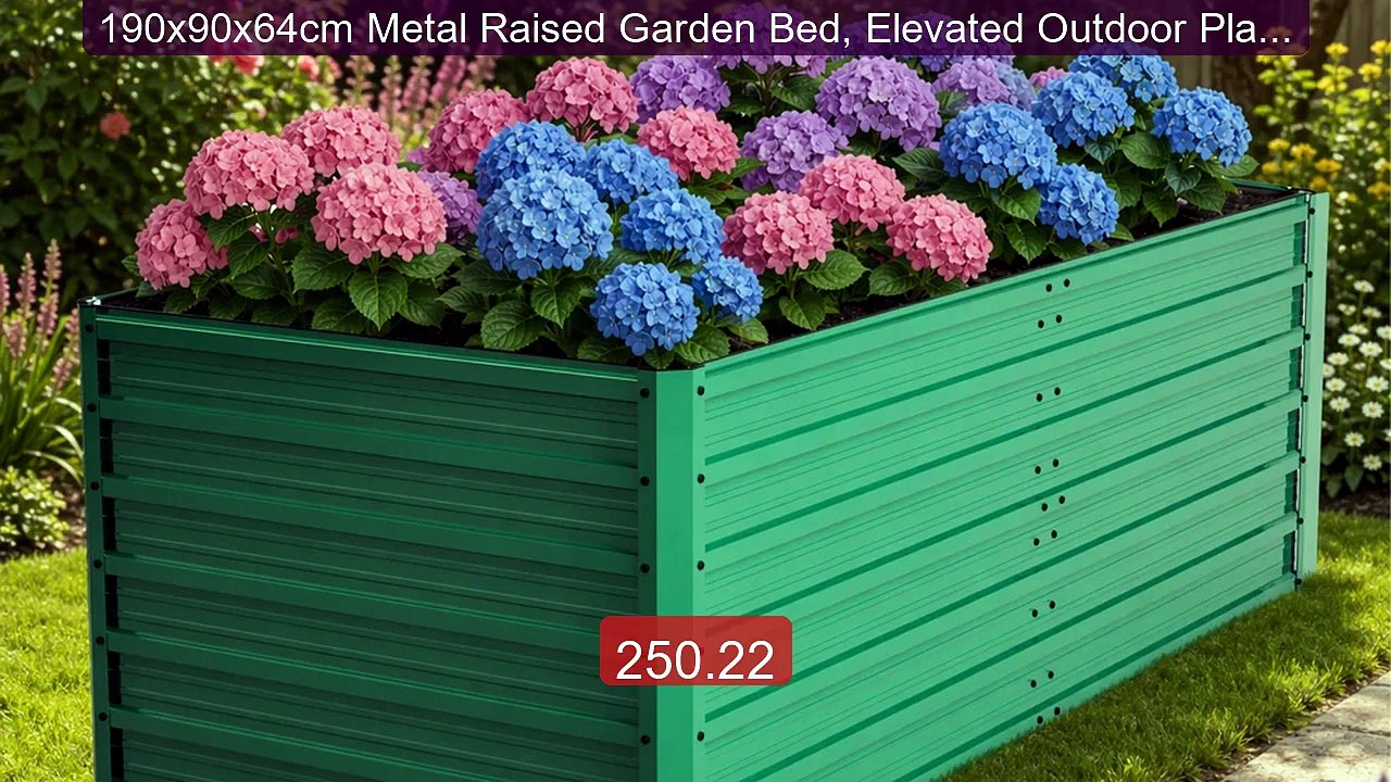 190x90x64cm Metal Raised Garden Bed, Elevated Outdoor Planter Bed K... -- Top Rated 2026 | Buy Now!