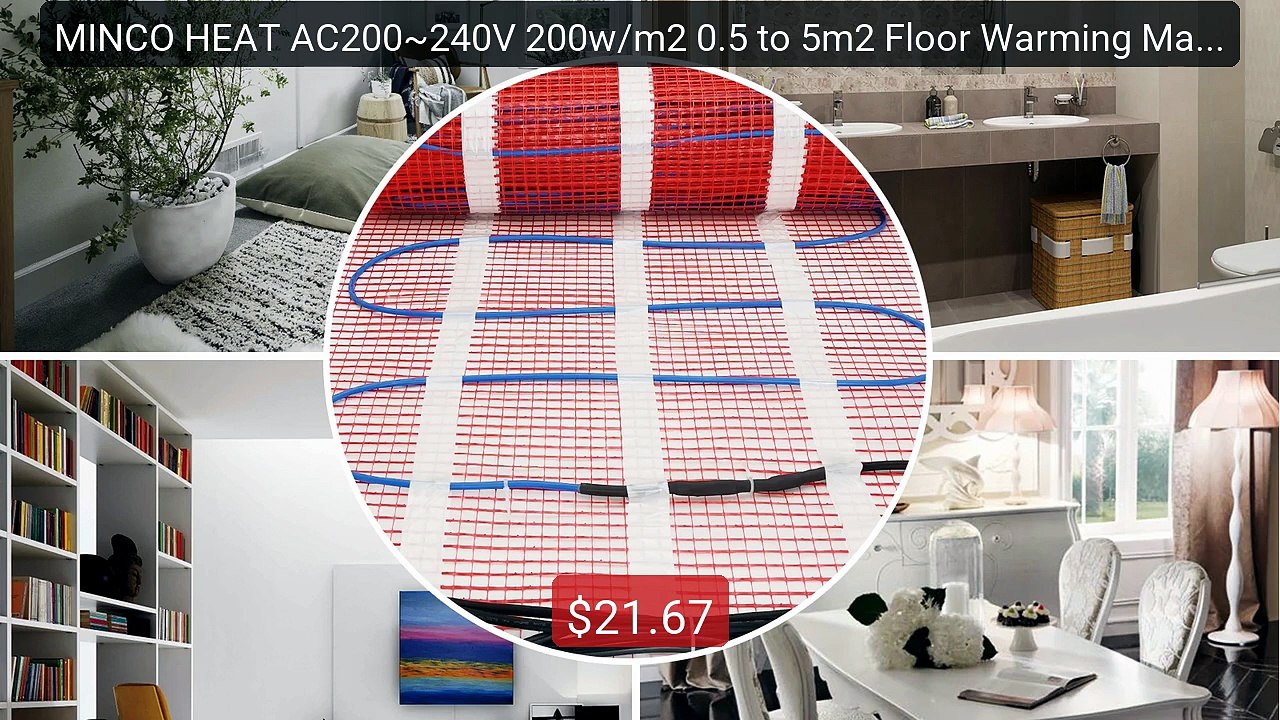 MINCO HEAT AC200~240V 200w/m2 0.5 to 5m2 Floor Warming Mat for... -- Hot Deal 2026 | Limited Offer!
