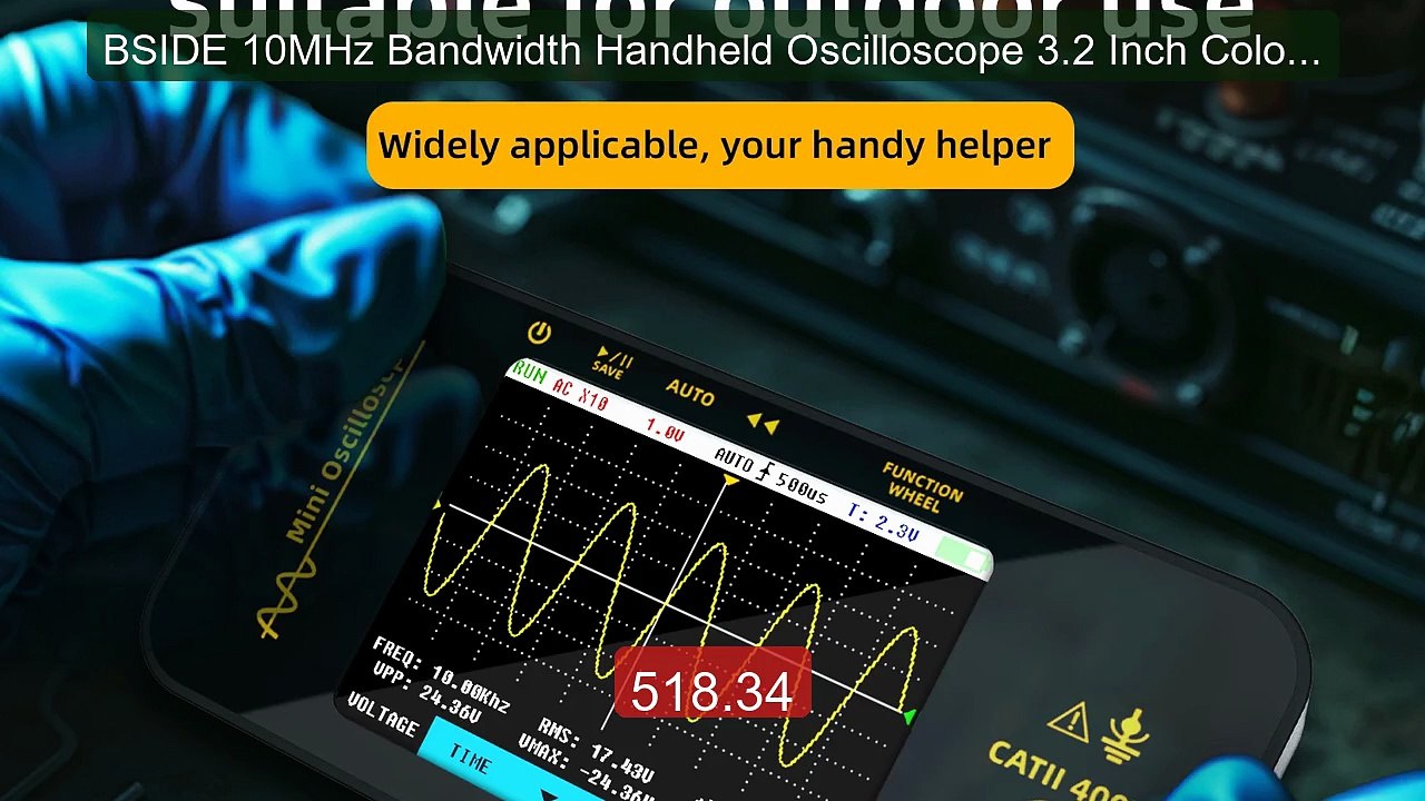 BSIDE 10MHz Bandwidth Handheld Oscilloscope 3.2 Inch Color Sc... -- Amazing Value 2026 | Must Have!