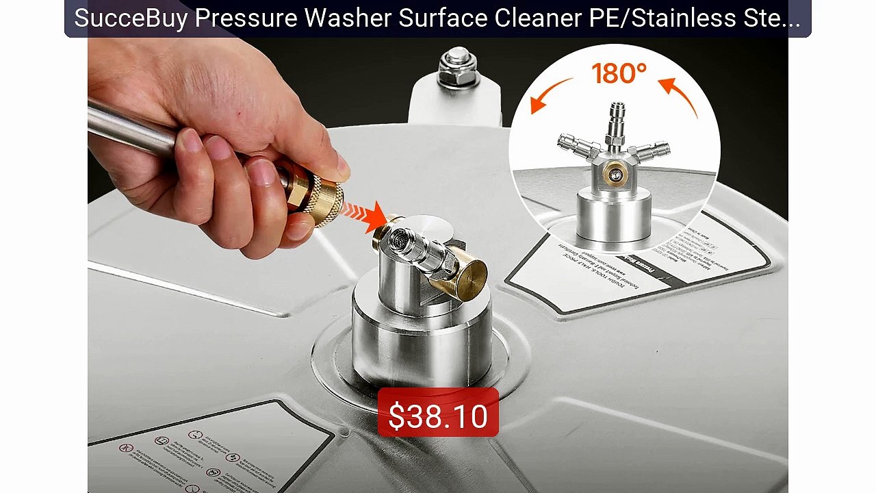 SucceBuy Pressure Washer Surface Cleaner PE/Stainless Steel Pr... -- Best Buy 2026 | Great Quality!
