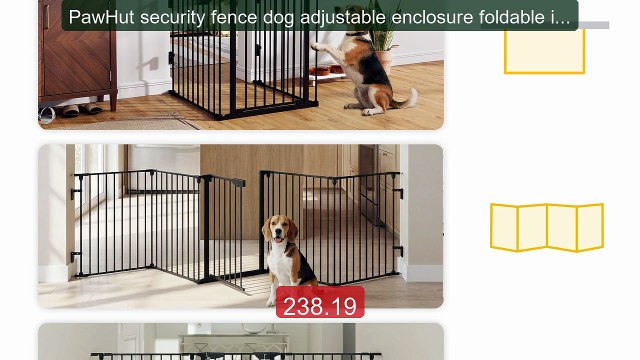 PawHut security fence dog adjustable enclosure foldable integr... Hot Deal 2026 | Limited Offer!