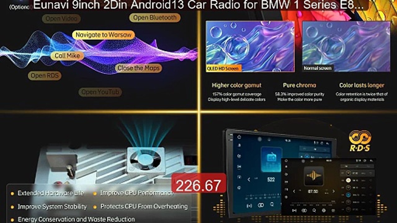 Eunavi 9inch 2Din Android13 Car Radio for BMW 1 Series E81 E8... -- Amazing Value 2026 | Must Have!