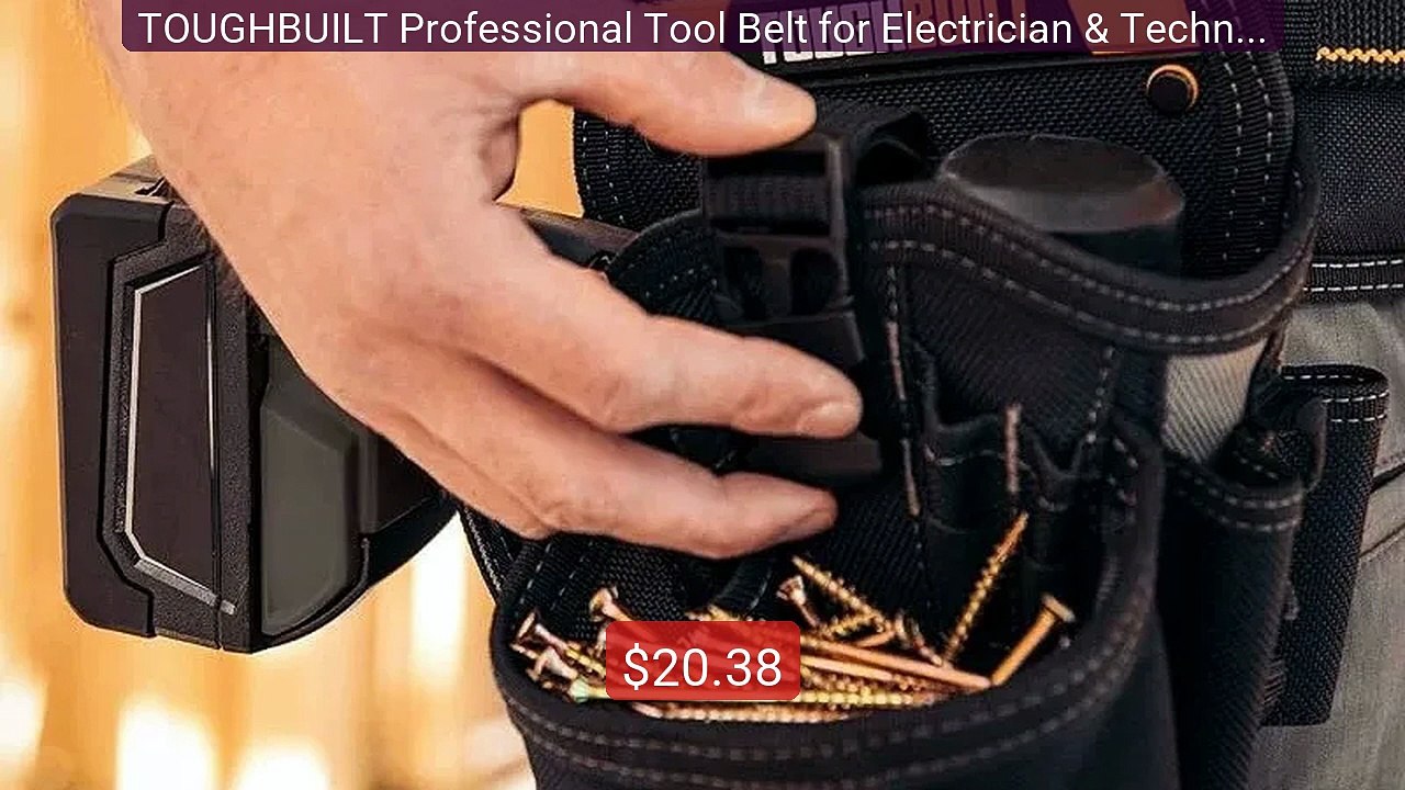 TOUGHBUILT Professional Tool Belt for Electrician & Technician... -- Best Buy 2026 | Great Quality!