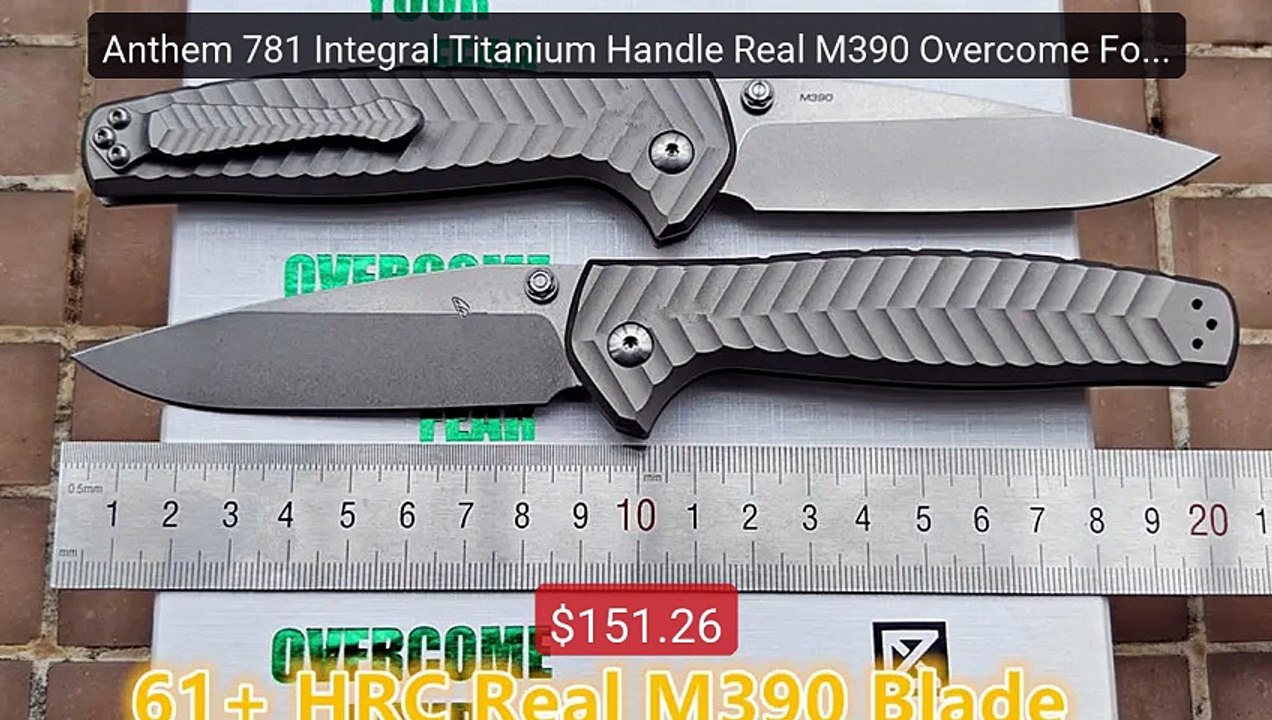 Anthem 781 Integral Titanium Handle Real M390 Overcome Folding Knif... -- Top Rated 2026 | Buy Now!