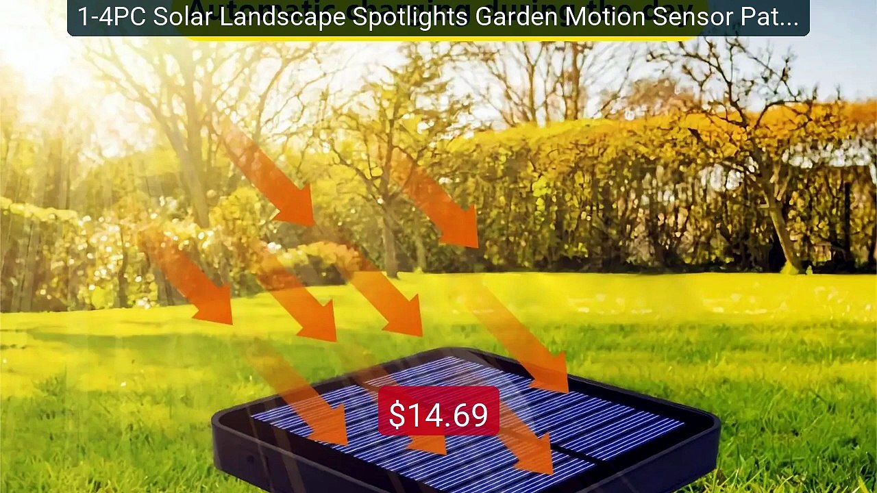 1-4PC Solar Landscape Spotlights Garden Motion Sensor Pathway ... -- Hot Deal 2026 | Limited Offer!